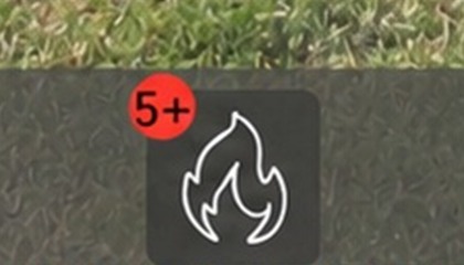 Fire alert badge: zoom level 3